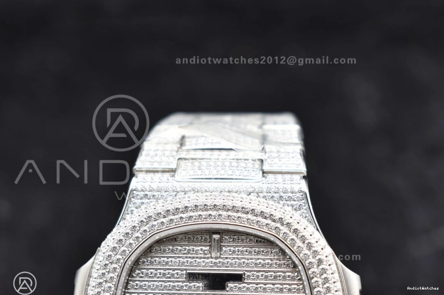 Dial A 5711 TWF Bracelet Diamonds Bezel Full on & 911 SoftTouch Diamonds Nautilus SS 0909